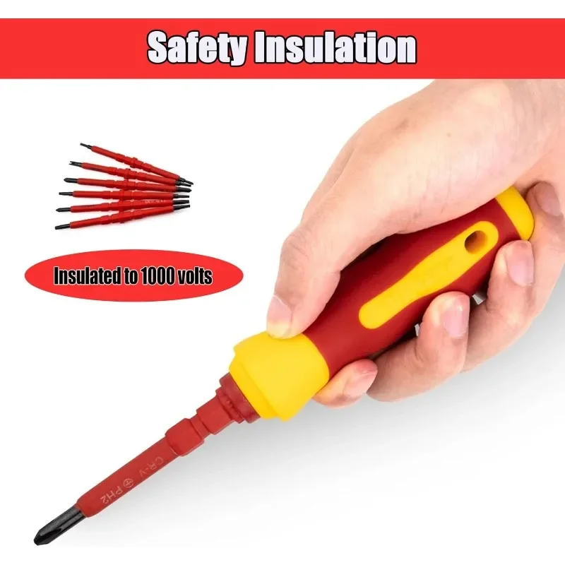 14in1 & 3in1 مفك براغي معزول كومبو نصائح مغناطيسية مجموعة أدوات كهربائية لإصلاح المنزل الكهربائي الاحترافي