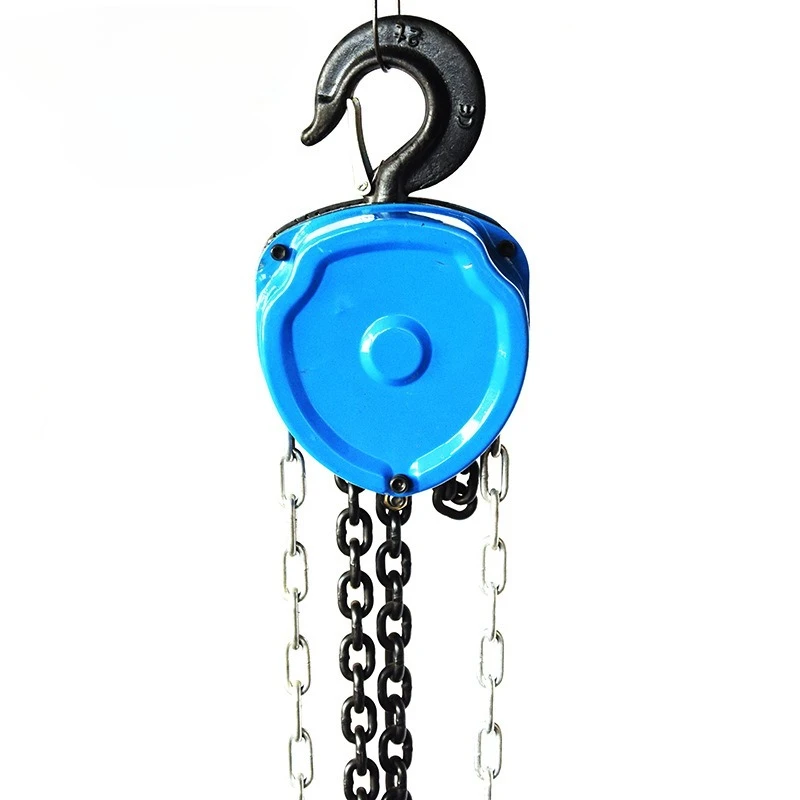 Weighted chain hoist large bag head chain hoist 5T9 meters thickened triangular shell manual chain hoist