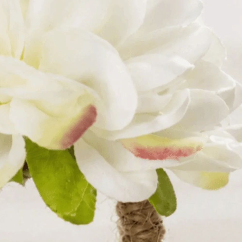 6pcs Silk Cloth Artificial Flower Napkin Rings White Handmade Loop Fake Floral Napkin Holders 3.15×2.95in Floral Napkin Rings