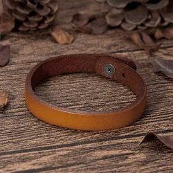 Simple Smooth PU Leather Bracelets For Men Women Vintage Charm Twist Star Enamel Flower Eyes Bracelet Ethnic Wristband Jewelry