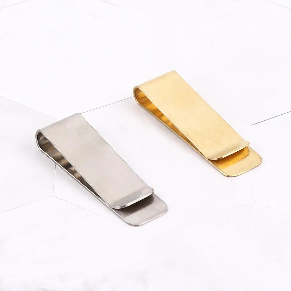 Clip elegante para billetes de banco, abrazadera de Metal plateado, Color dorado, Clip para dinero, Clip para efectivo, BILLETERA, tarjeta de crédito, Clips para identificación