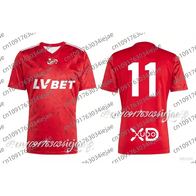 

25_26 Gdansk Lechia Gdansk Home and Away Series Jerseys Men's Sports T-shirts Men's and Women's Parent-child Football