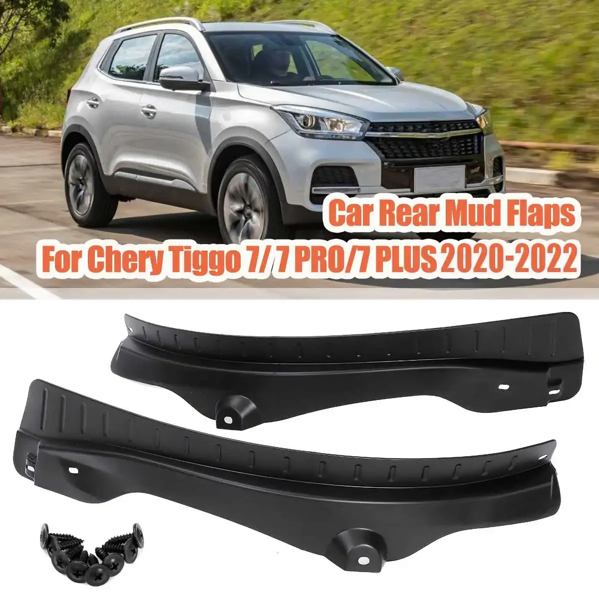 

2pcs Car Mud Flaps Rear Tire Mat Modification For Chery Tiggo 7/ 7 PRO/7 PLUS 2019 2020 2021 Mudguards Anti Dirt Cover