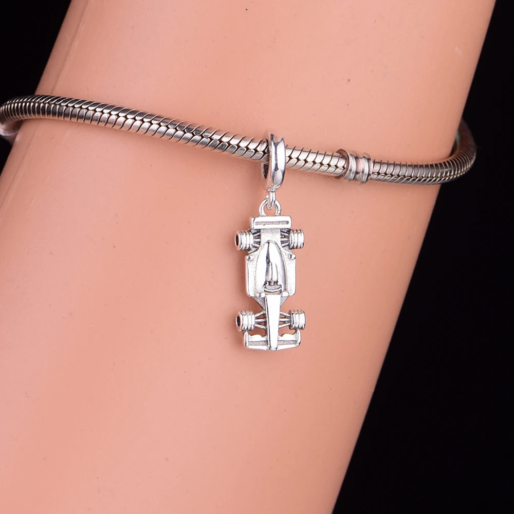 FC Jewelry Fit Original Brand Charms Bracelet 925 Silver Sports Racing Race Car Beads Pendant For Making Women Racer Berloque