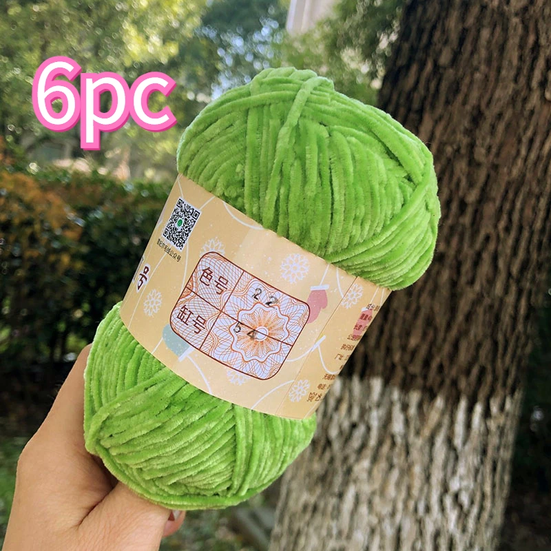 

# 2 Pile Yarn Chenille Yarn for Knitting Velvet Texturized Knitted Crochet Yarn Soft Warm Line Threads To Knit Needlework