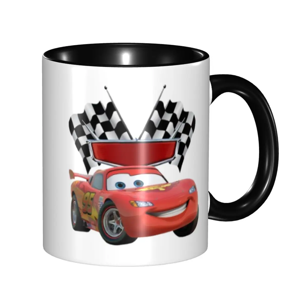 

Personalized Lightning Mcqueen Cartoon Cars Coffee Mugs DIY Ceramic Milk Tea Cups