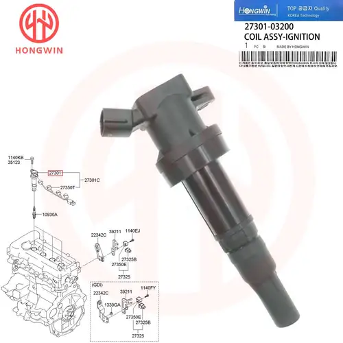 Imagen 2 del producto 2730103200 nuevo cable de bobina de encendido 27301-03200 para Hyundai Accent 2014- Kia Picanto 1,2 Rio III 1,25 CCVT 2008-2015