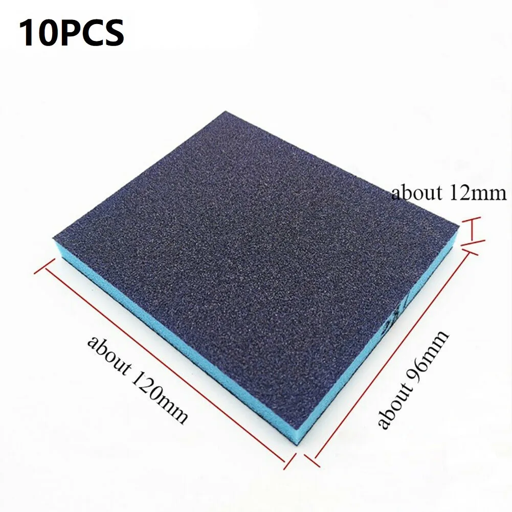 Polishing Block Sanding Sponge Pad Tools 96 X 120 X 11mm Aluminum Oxide Flexible Polishing Block Wet/Dry 10pcs