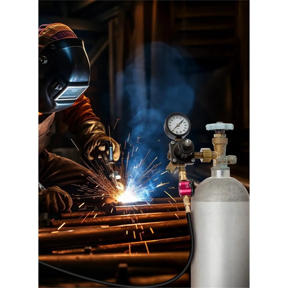 A50U Nitrogen Blowing Tools and Nitrogen Regulators That Can Be Used for HVAC Tools, Slight Color Difference in the Product