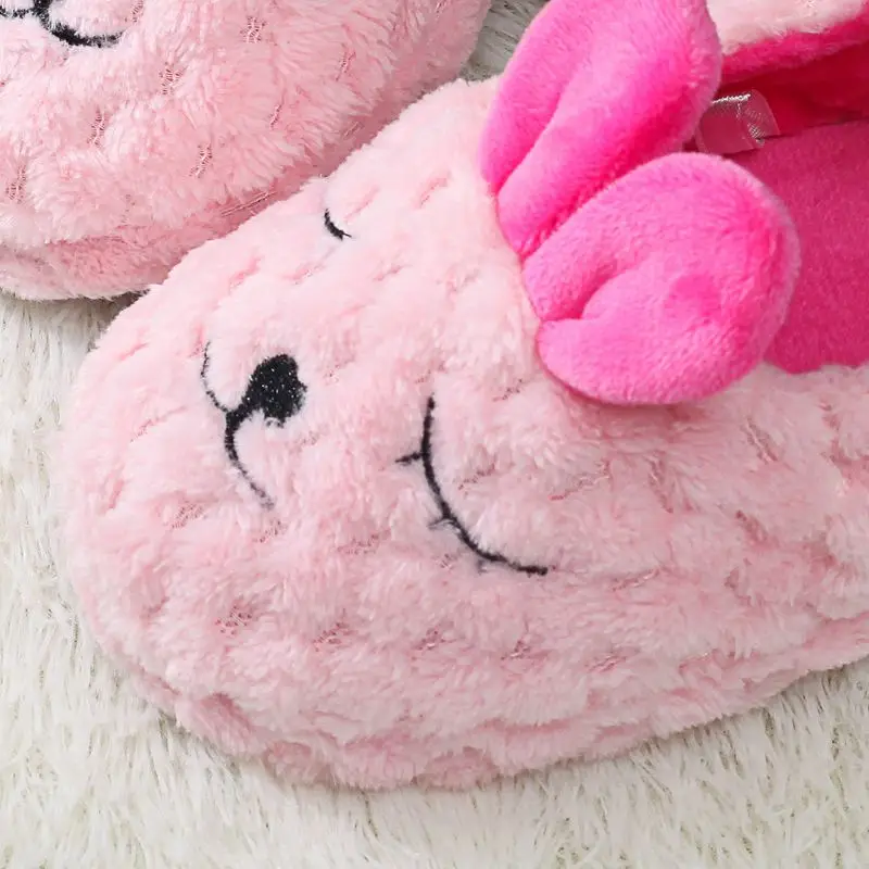 New Toddler Girls Slippers for Winter Plush Warm Rabbit Pink Bunny Child Home Shoes Little Kids House Indoor Footwear Baby Items