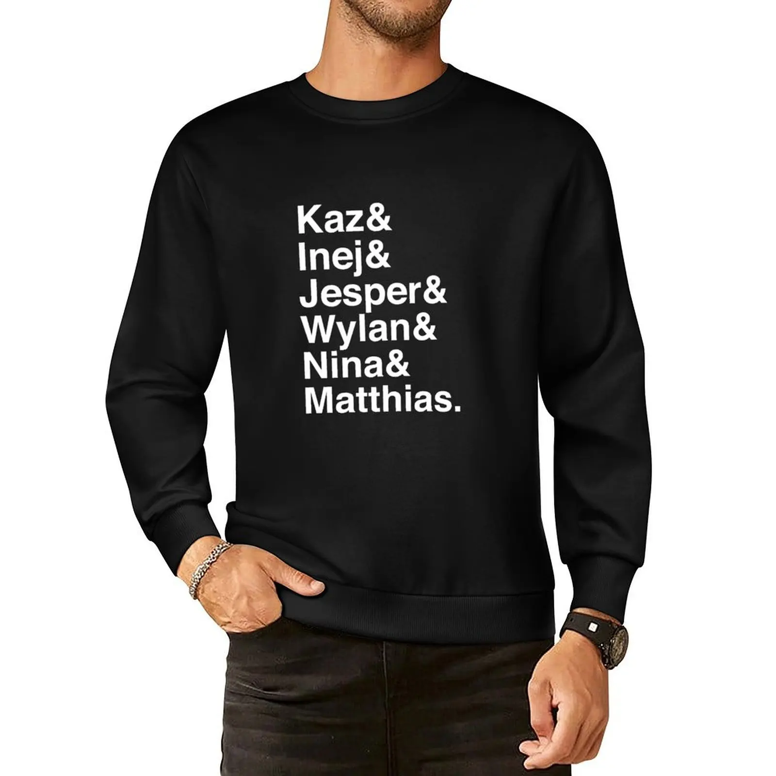 

Kaz & Inej & Jesper & Wylan Nina Matthias. (Six of Crows Inverse) Pullover Hoodie fashion men anime sweatshirt