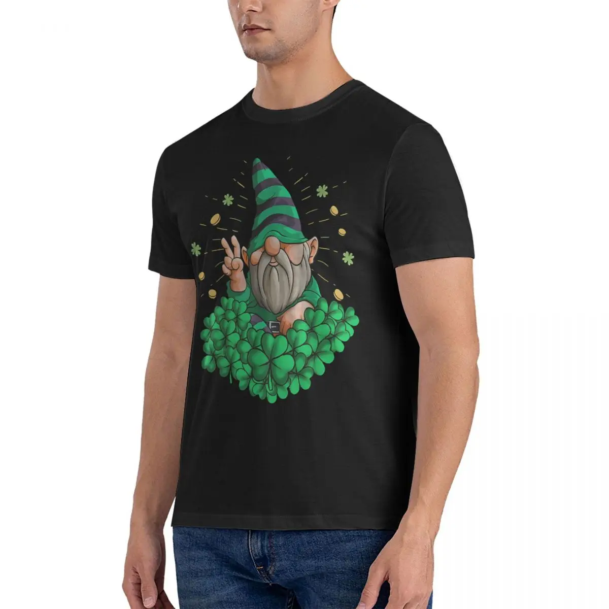 Camisetas com capuz zipado de St Patrick para homens, roupas Hippie, Leprechaun Shamrock Patty Day, algodão La Llamada De Los Gnomo