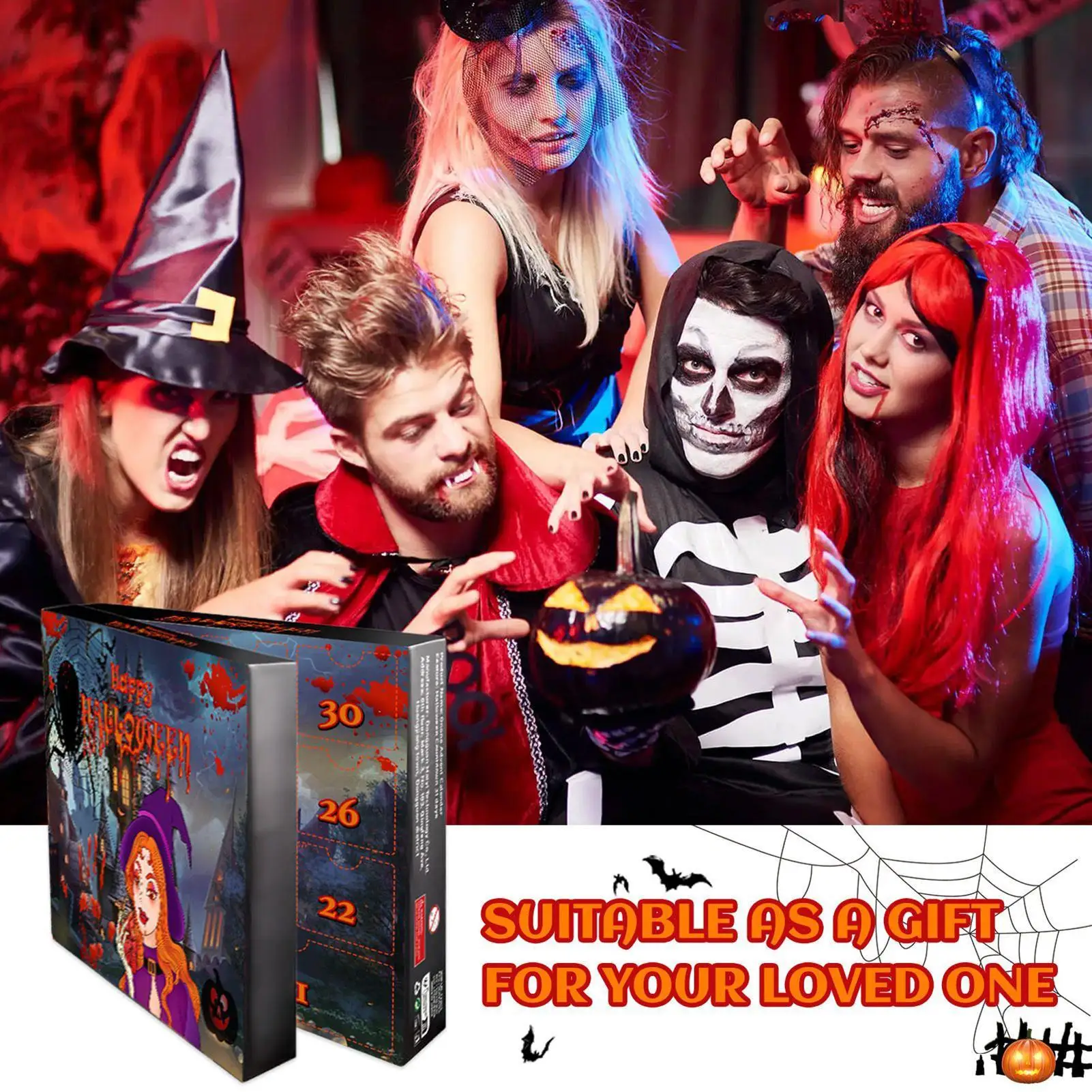 

Календарь обратного отсчета на Хэллоуин, Адвент, игрушки ужасов, календарь обратного отсчета, коллекционные фигурки ужасов, куклы, игрушки для детей, женщин, кухня