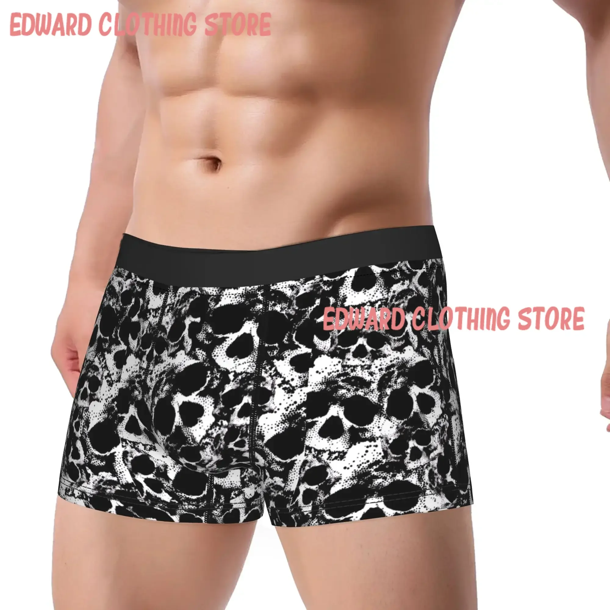 Grunge Noise Texture Underwear  Men Shorts Briefs Comfortable Boxershorts High Quality Custom Plus Size Panties