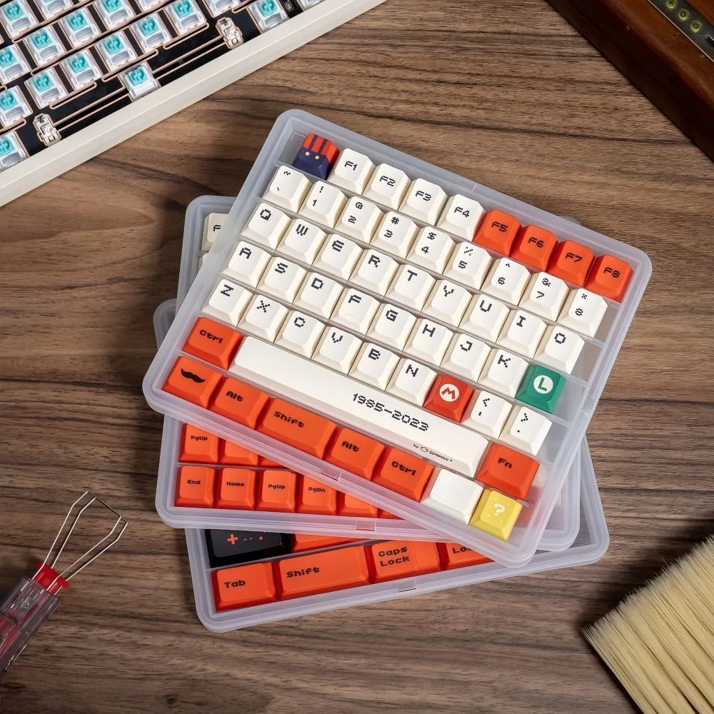 Stackable Keycap Storage Case Dustproof Holder with Cover Protector Storage Box for MX/XDA/MAO Profiles Holds 145 Keys