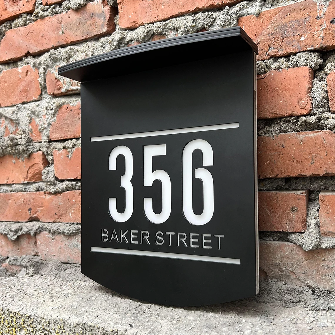 Imagem -02 - Exterior Exterior Solar House Sign Placa Led Personalizada Placa de Endereço Personalizado Street Name Number Sign