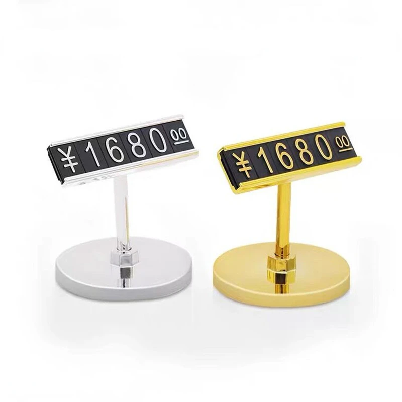 5 PCS Plastic Commodity Price Cube Display Tags Stand Promotional Digital Number Jewelry Price Tag Set