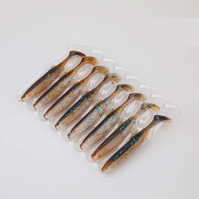 DUODUOYU TPE Weiche Angelköder 65mm/75mm Schwimmende Köder Künstliche Weiche Silikonköder Leurre Souple Pesca Angelzubehör