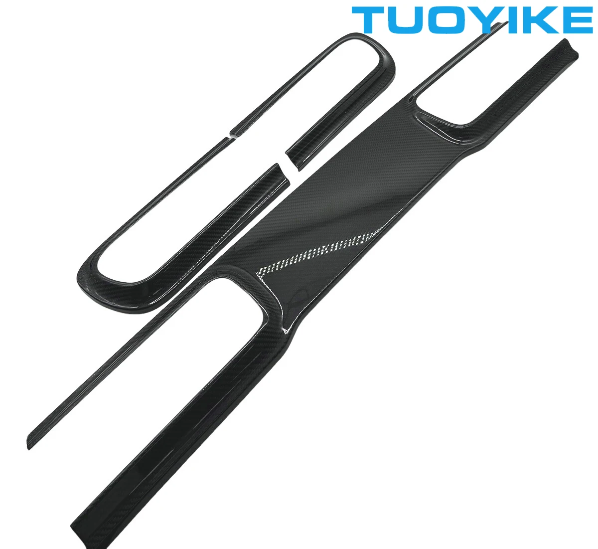 Car Real Dry Carbon Fiber Rear Trunk Taillight Tail Light Frame Trim Decoration Cover Bumper Kit For Dodge Challenger 2015-2022