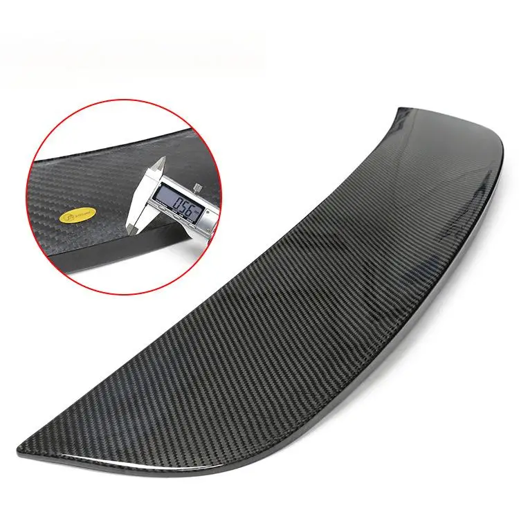 

Auto Body Kits Dry Carbon Fiber Tail Wing Rear Trunk Spoiler Top Roof Wing for Teslal MODEL X