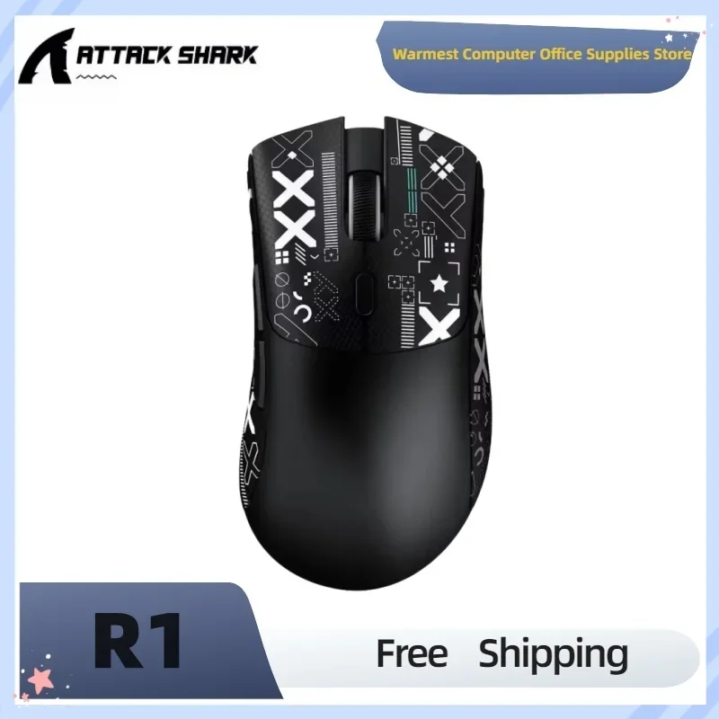 Attack Shark R1 PAW3311 2.4 Wireless Lightweight Gaming Mouse  Optical Sensor 18K DPI Macro Defines Computer Mouse Accessories