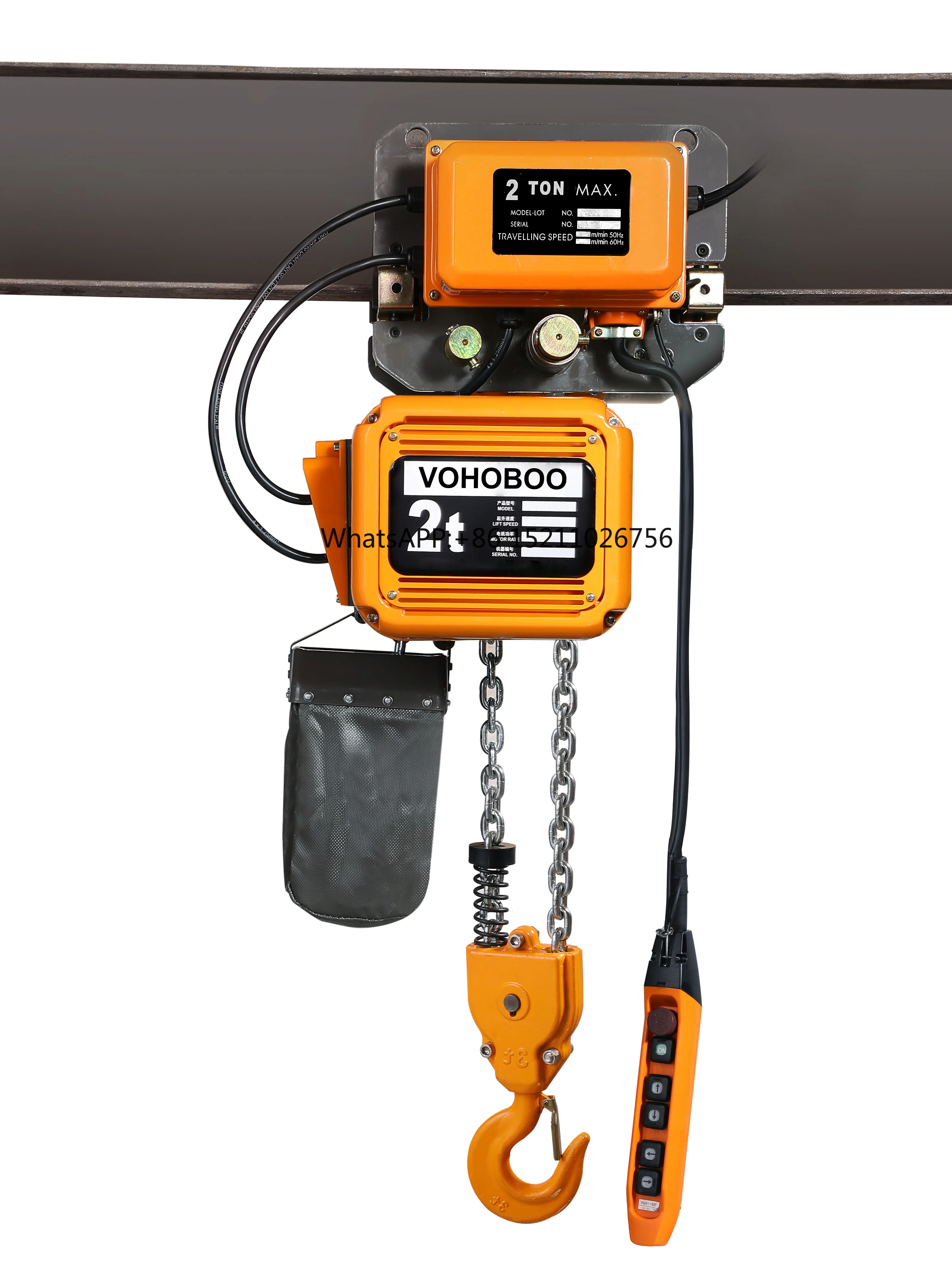 2 3 5 Ton Remote Control Bag Mode Pull Lift Manual Lifting ER Type Electric Chain Hoist With Electric Trolley