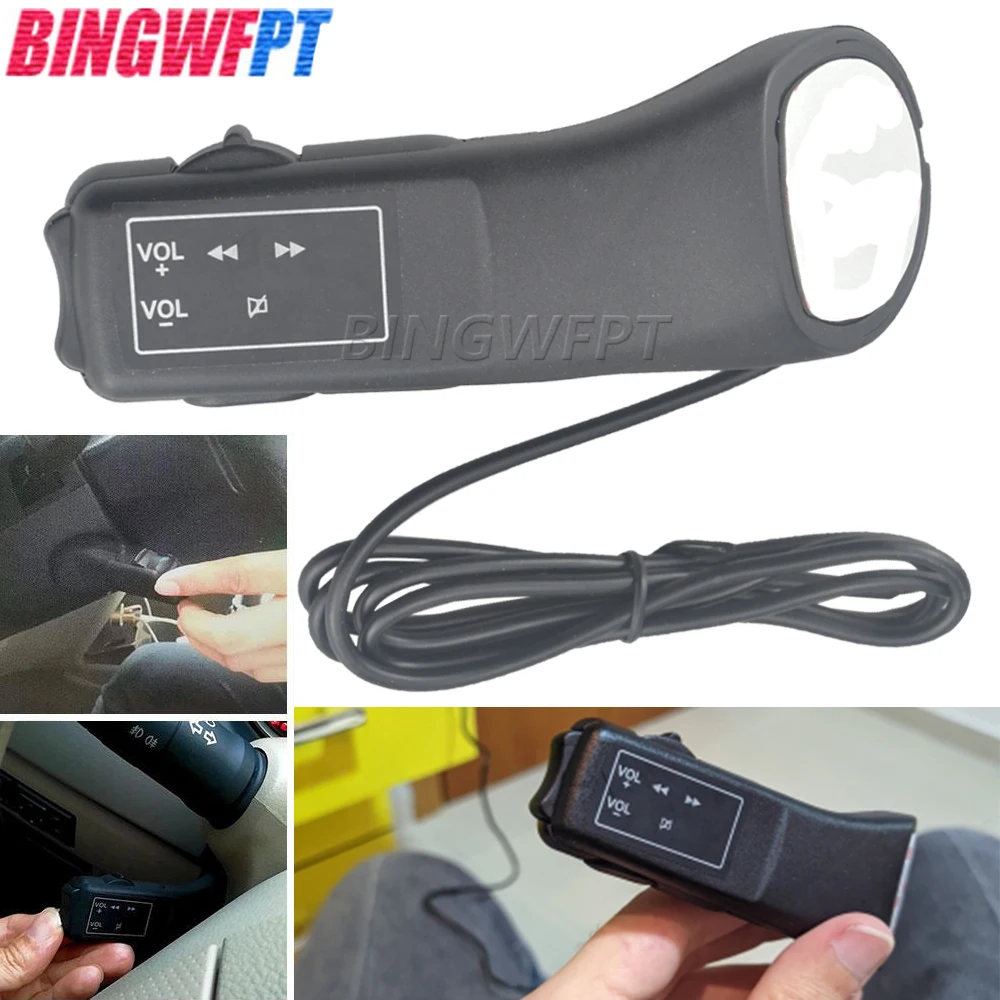 

Car Universal Steering Wheel Controller Multi-functional Music Wireless DVD Navigation Steering Wheel Remote Control Buttons