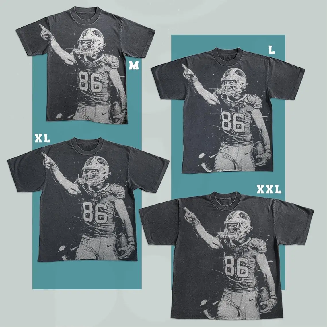Dalton Kincaid Shirt: Handmade Bleached Football Tee