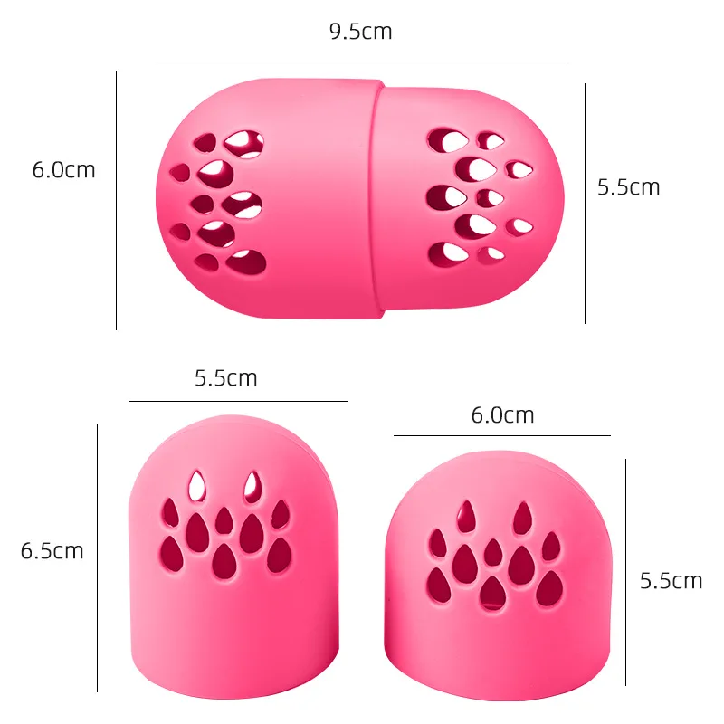 فارغة ماكياج الإسفنج حامل صديقة للبيئة سيليكون الجمال البيض المنظم تنفس تجفيف حقيبة للتخزين صندوق حامل نفخة التجميل