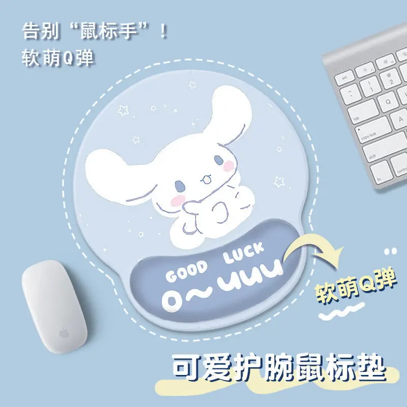 Melody  Silicone Sanrio Cinnamoroll Wrister Protective Mouse Pad Super Thick Dormitory Office Three-Dimensional Wrist Rest Soft