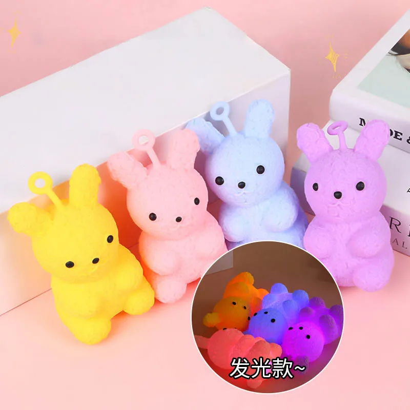 

New Decompression Glow Rose Rabbit Squeeze Fidget Cute Slow Rebound Sensory Ball Glow Squishy Bunny Kids Toys Funny Gift