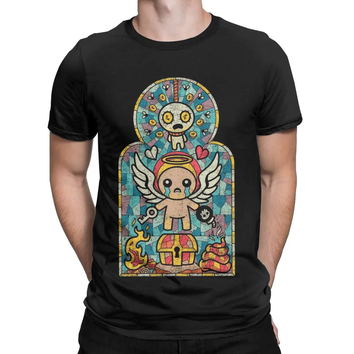Men's The Binding Of Isaac Afterbirth T Shirt 100% Cotton Tops Vintage Short Sleeve O Neck Tees Summer T-Shirts
