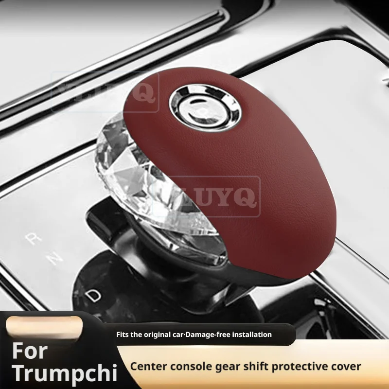 

For Trumpchi M8 E9 Central Console Gear Lever Protective Cover, Gear Knob Leather Decorative Case, Accessories