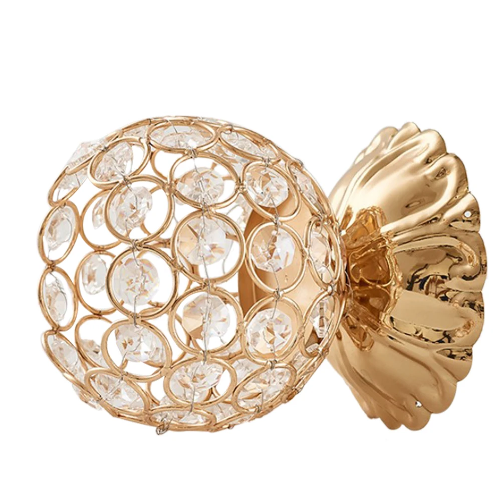 

1pc Chic Crystal Iron Makeup Brush Eyebrow Pencil Storage Container Pen Holder For Vanity Work Desk Decorative Tool Holder