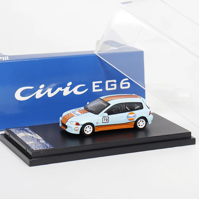 SW 1:64 Honda EG6 Pink Pig Bay HKS Need for Speed alloy car model collection gift ornaments