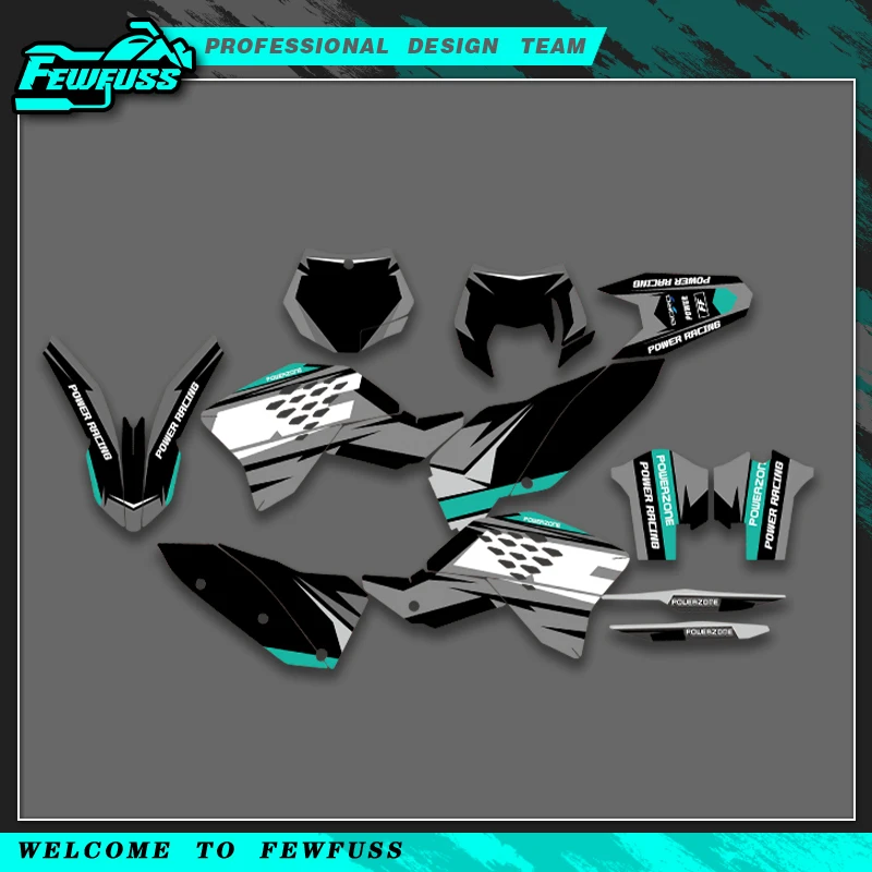 

Fewfuss для KTM SX SXF 2007-2010 EXC EXCF 2008 2009 2010 2011, графические наклейки для мотоцикла, комплект наклеек, номер, имя, заказ