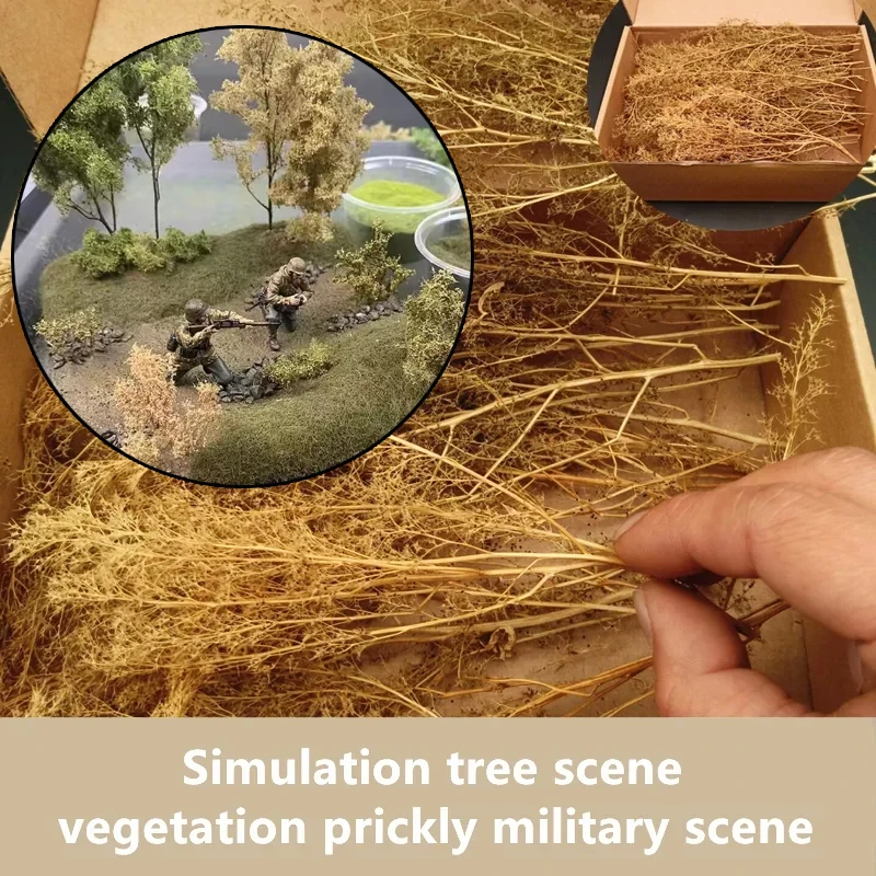 Simulation Tree Model Vegetation Mini Chenopodium Plant Bush For Sand Table Military Wargame Railway Train Scene Materials 1Box