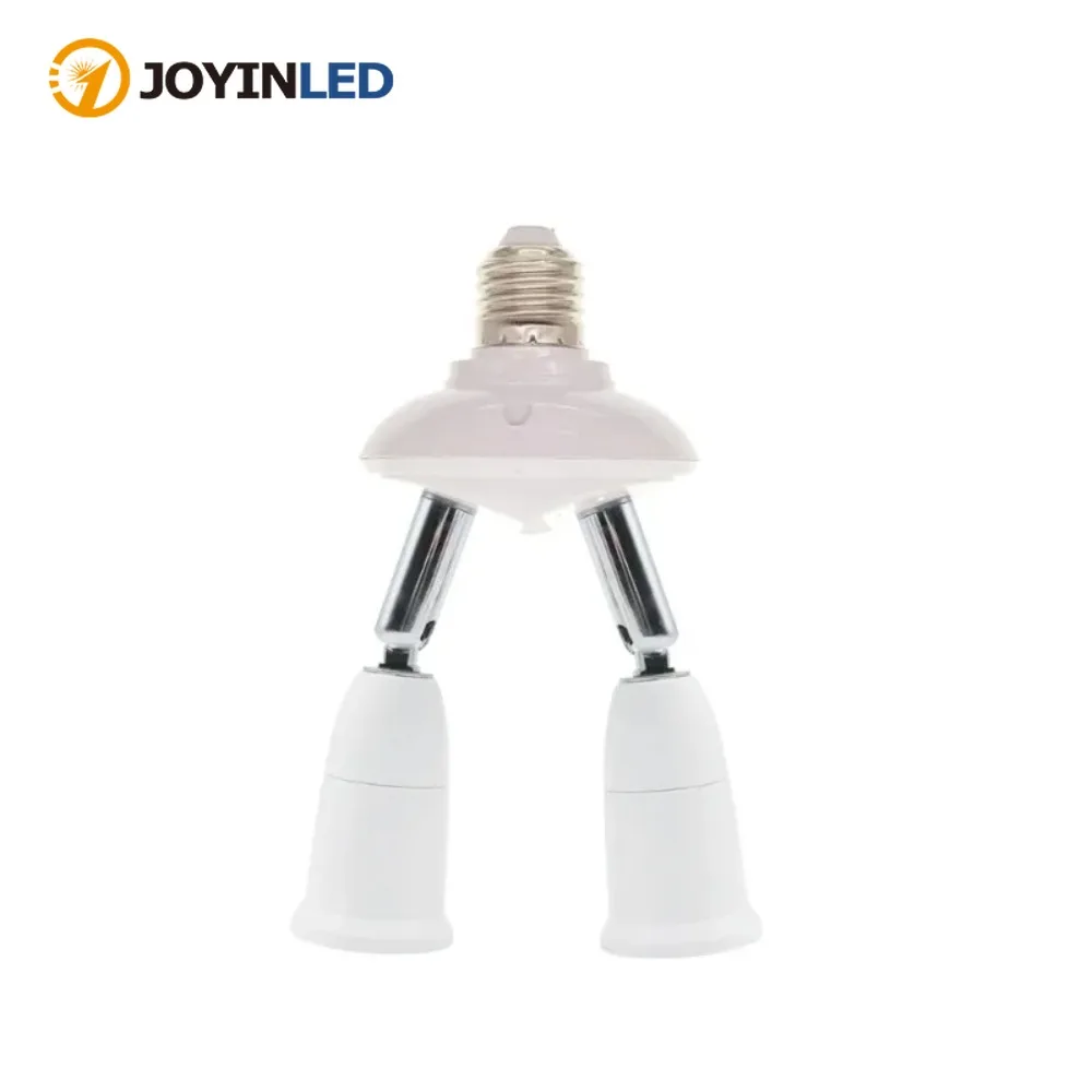 

JOYINLED 1to2/3 E27 Light Socket Splitter Adapter, Standard LED Bulbs Converter, with 360 Degrees Adjustable 180 Degree Bending