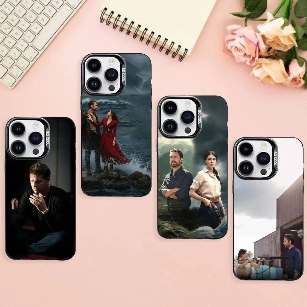 

Tasacak bu deniz Phone Case For iPhone17,16,15,14,13,12,11 Plus,Pro Max Black Border Silver Plated Cover