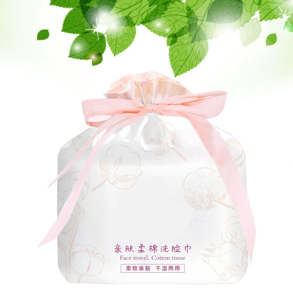 1Pack Thickened Face Cleansing Tissue Disposable Washcloth Makeup Remover Pad Soft Portable Face Towel Wet Dry for Travel Home