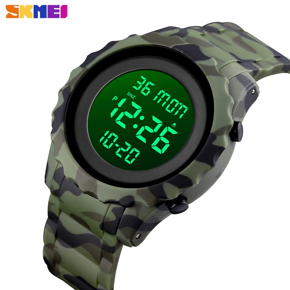 SKMEI LED Light Fahion Digital Watch Men's Outdoor Chronograph Countdown Sport Wristwatches Waterproof Male Clock Montre Homme