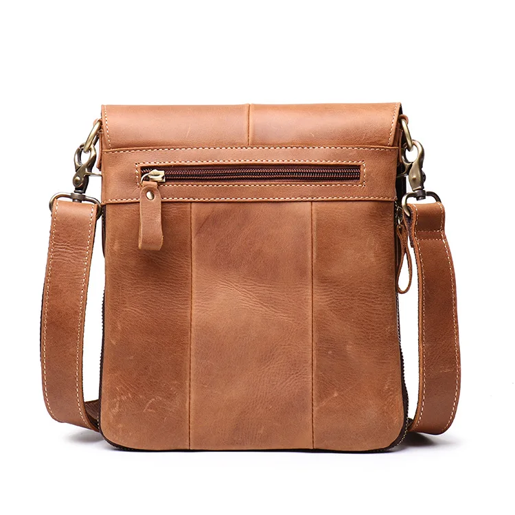 Retro men's simple fashion one-shoulder oblique span leather notebook envelope bag