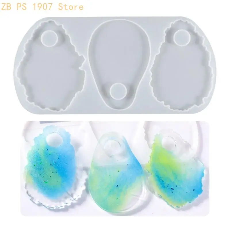 Resin Casting Mold Eye Makeup Irregular Round Palette Panel Mould Crafts 55KA