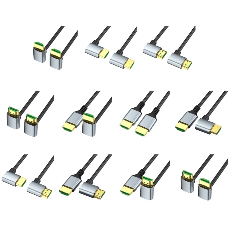 

2.1 Version Video Cable 8K 60Hz 4K 120Hz Fast Video Transmission Cord 90 Degree