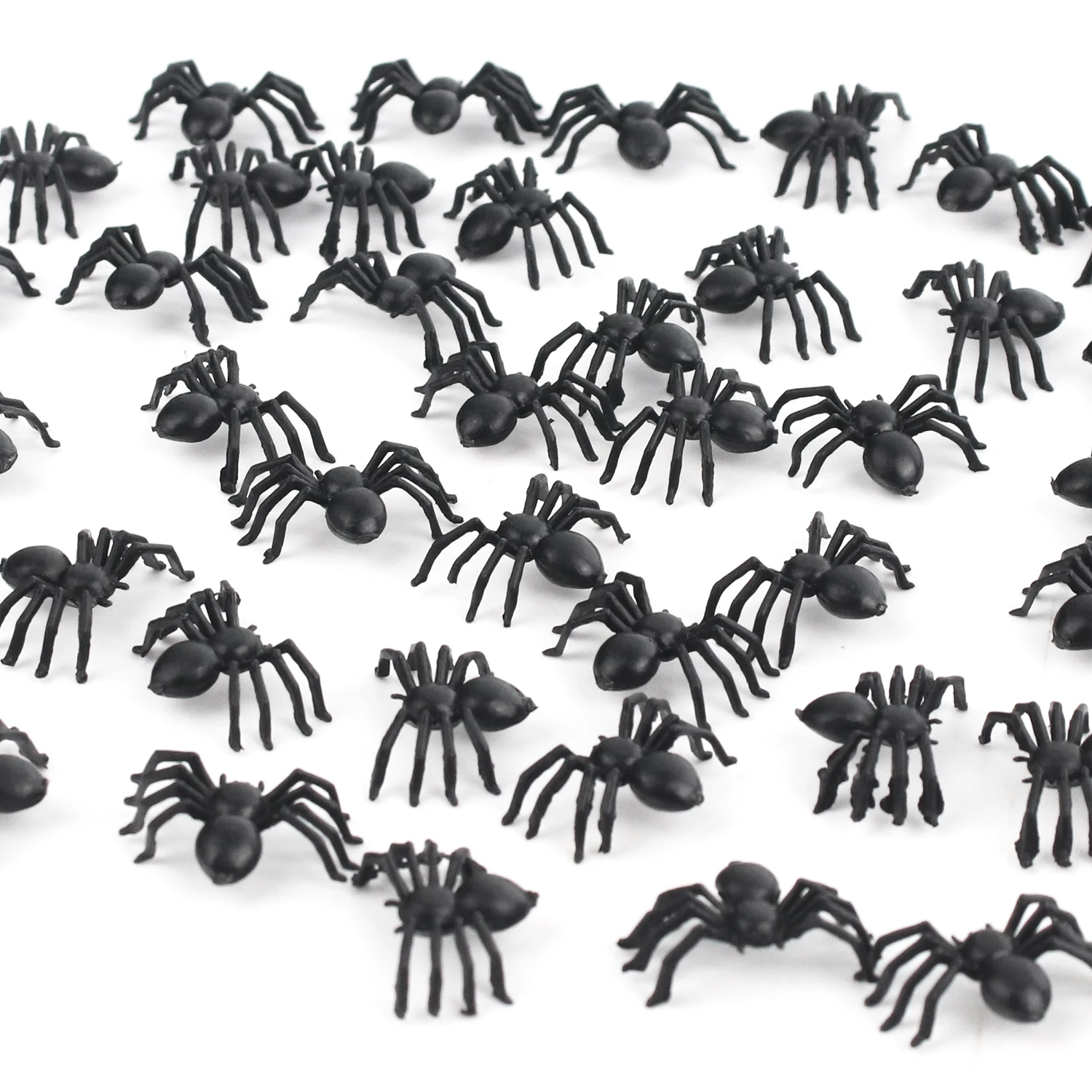 Mini black spider pranks scary plastic toys parody fake insect models