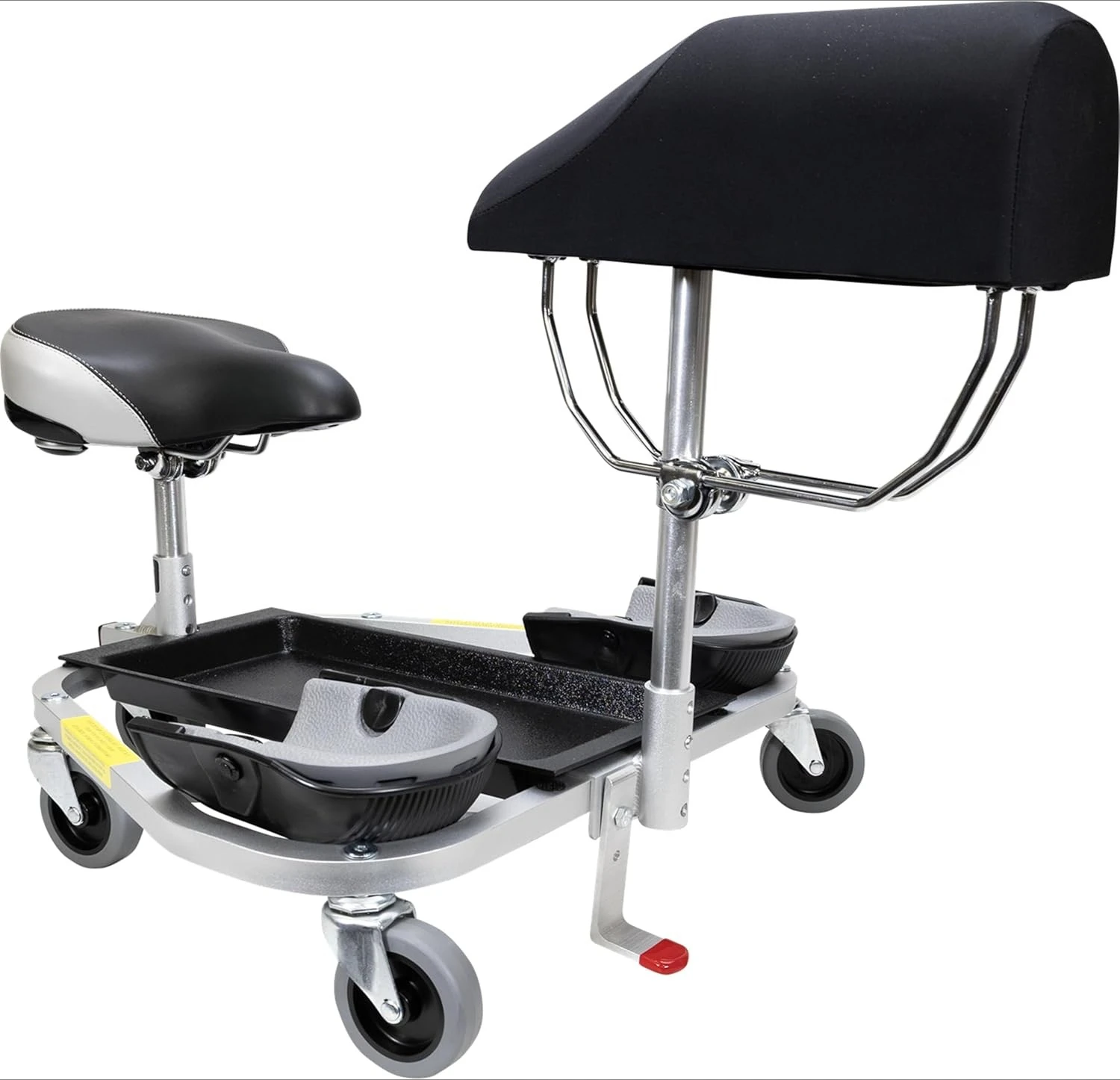 زاحف الركوع/الجلوس مع عجلات 3 بوصات ودعم الصدر، أسود · مبيعات المصنع مباشرة #2