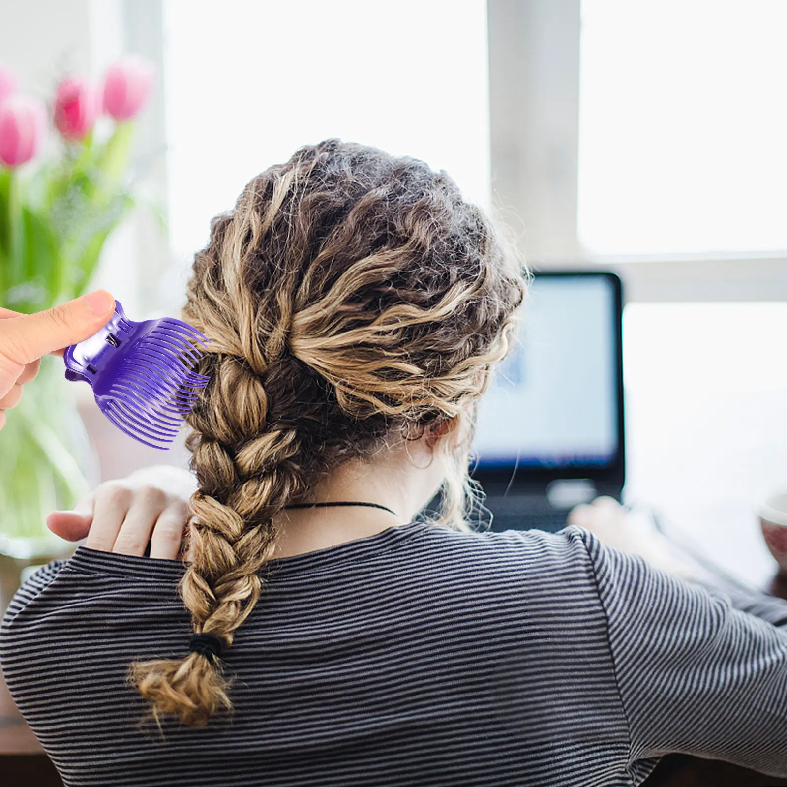 

Набор из 12 легких и прочных пластиковых зажимов-щипцов для горячих бигуди, для использования в салонах и дома