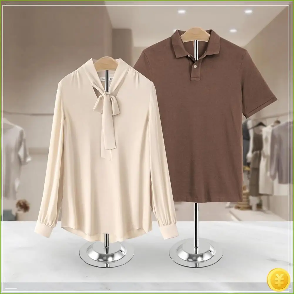 حامل عرض القميص قابل للتعديل الارتفاع، حامل عرض تي شيرت للبائعين، رف القميص لمعطف الملابس والملابس #5