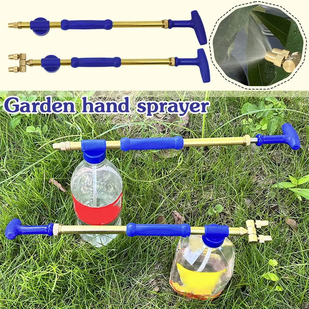 Single Head/Double Heads Bottle Interface Garden Trolley Brass Gun Sprayer Adjustable Nozzle Water Pressure Atomization Sprayer