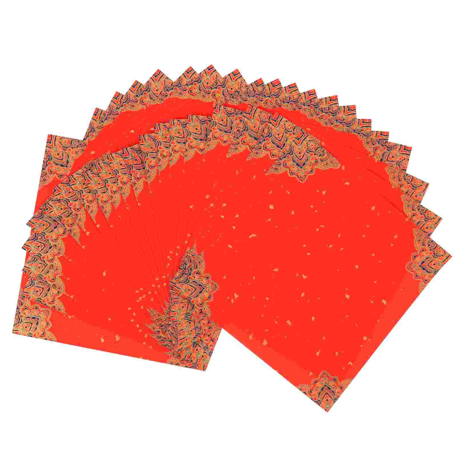 

20 Pcs Spring Couplets with The Word "Fu" Photo Paper Red Chunlian Glossy Calligraphy Rice Chinese Blank Character Festival